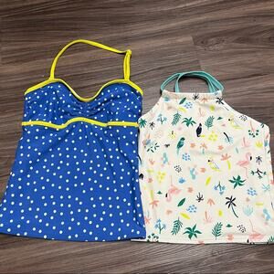 2 of Mini Boden Johnny B hanna Anderson girls sz 10 swimwear top 13-14yrs
